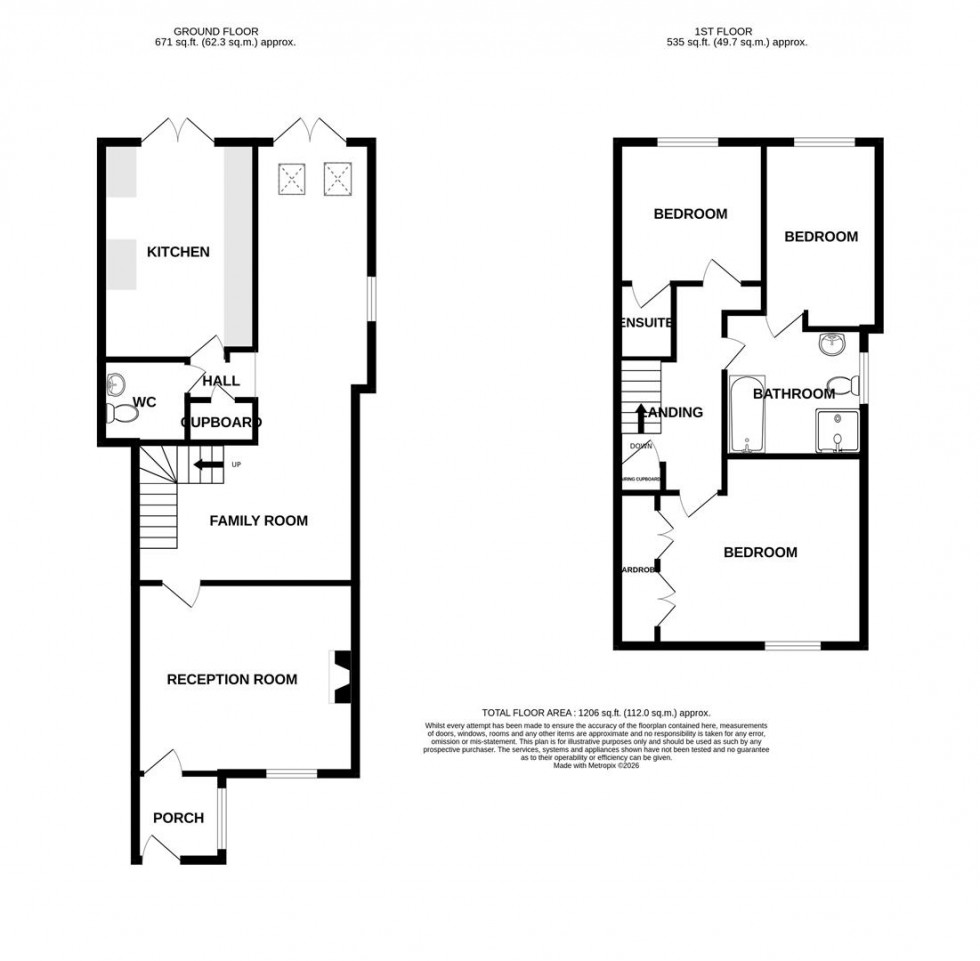 Floorplan for Tower Road South, Bristol