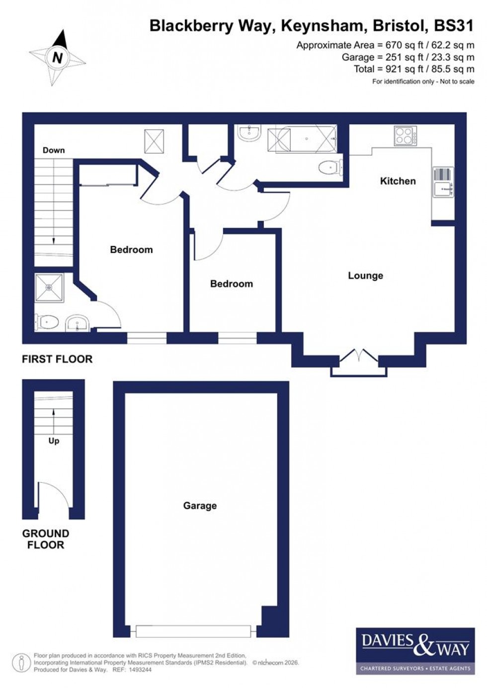 Floorplan for Blackberry Way, Keynsham, Bristol
