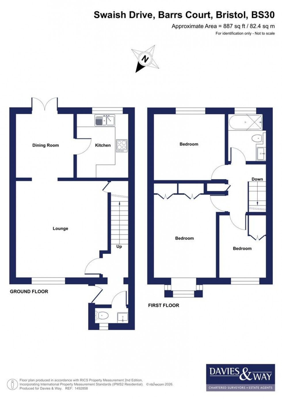 Floorplan for Swaish Drive, Barrs Court, Bristol