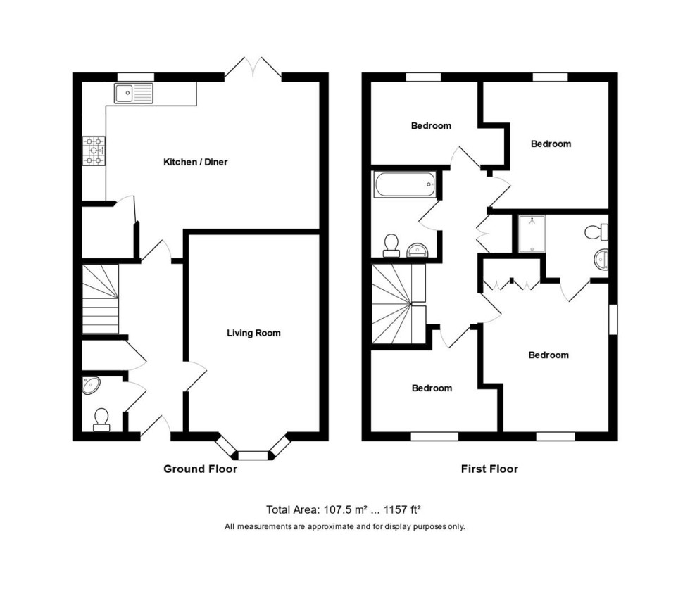 Floorplan for Jubilee Close, Midsomer Norton, Radstock
