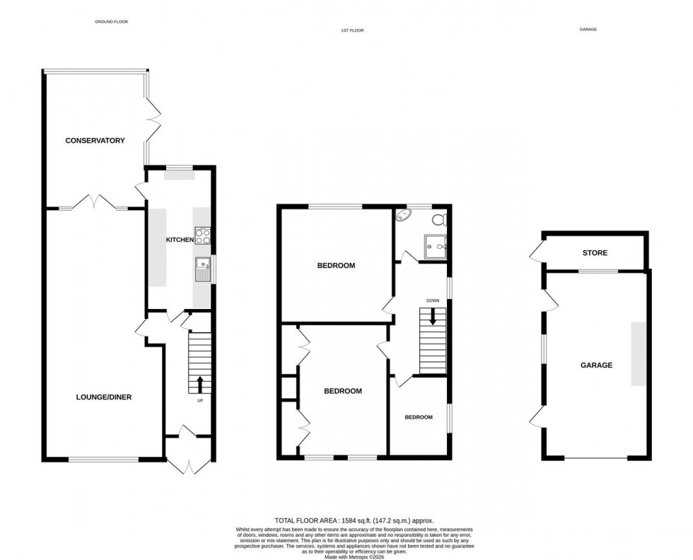 Floorplan for Stanhope Road, Longwell Green, Bristol