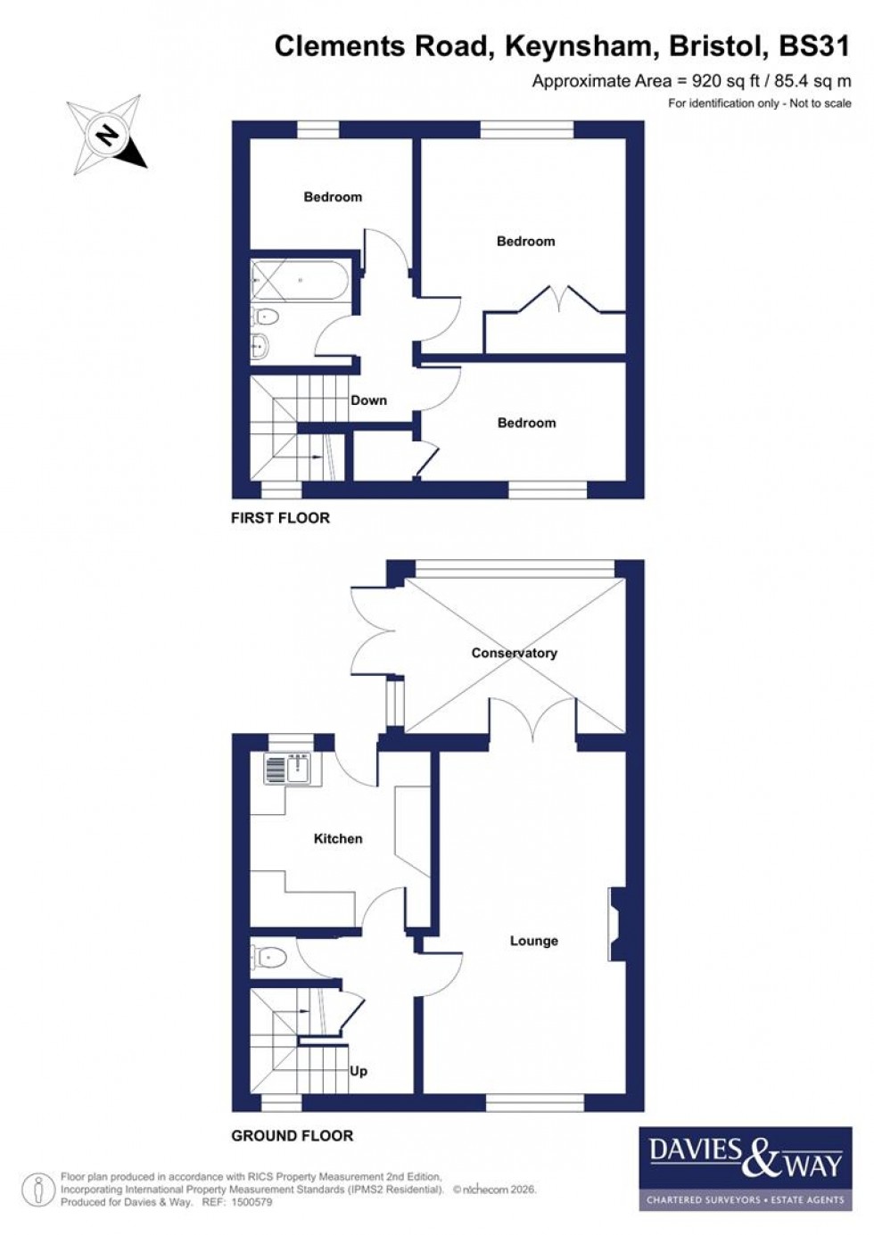Floorplan for St Clements Road, Keynsham, Bristol